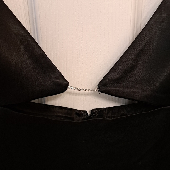 Zara  Black Satin Dress - NWOT - Picture 9 of 14